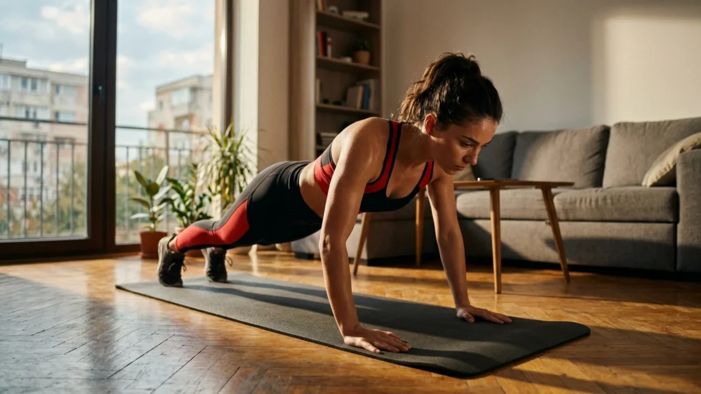 7 Exerciții de Antrenament Acasă Fără Echipament 1 antrenament acasă fără echipament